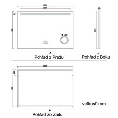 Rozmer zrkadla 120x80 cm