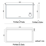 Rozmer zrkadla 160x80 cm