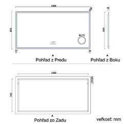 Rozmer zrkadla 160x80 cm